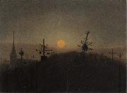 Cemetery in the Moonlight Carl Gustav Carus